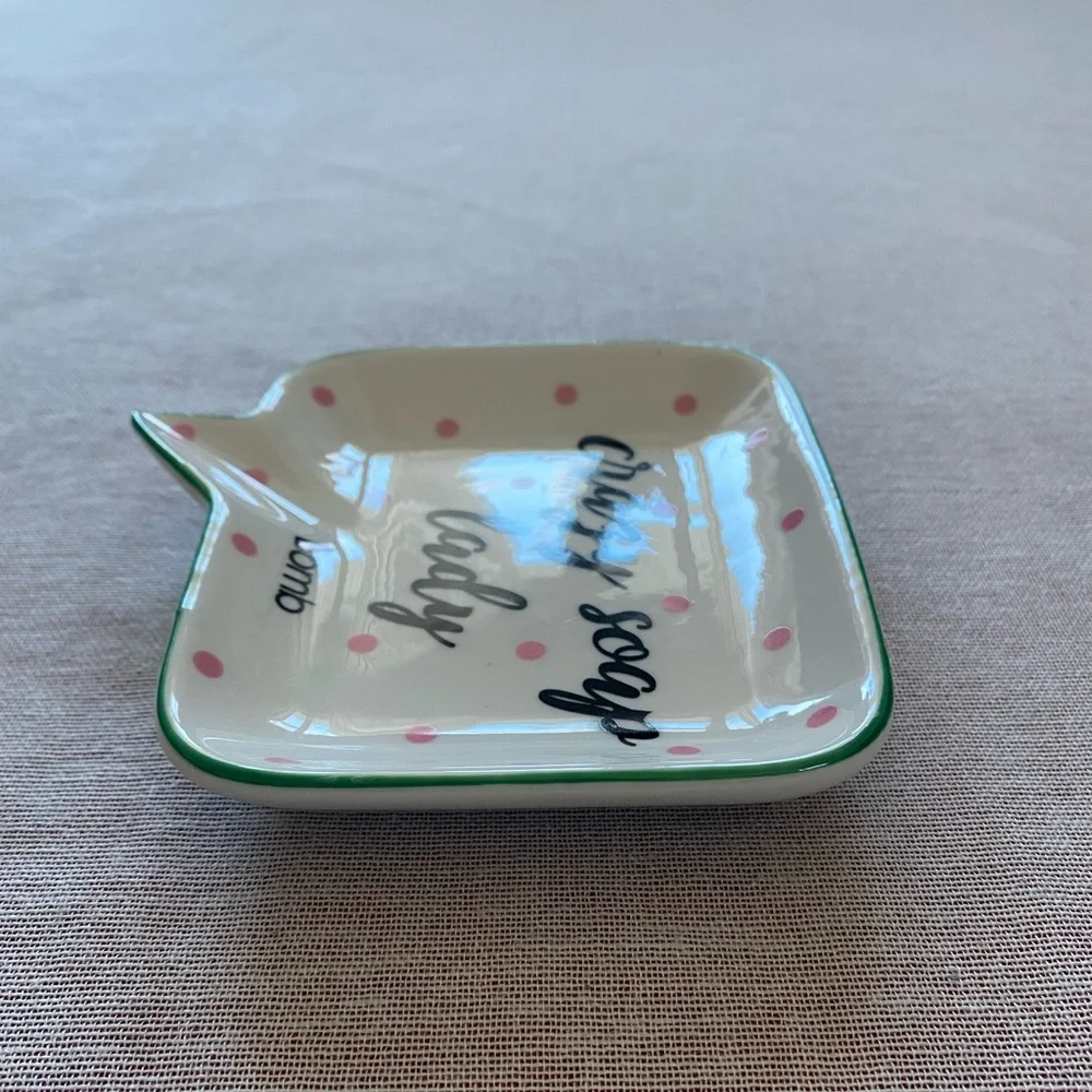Bomb Cosmetics funky polka dot soap dish trinket decor gift